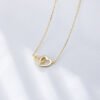 925 Silver Interlocking Hearts Necklace