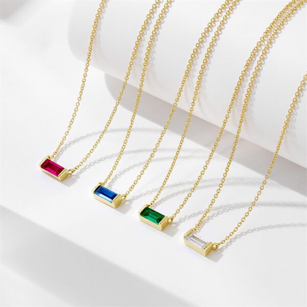 925 Silver Cubic Zirconia Birthstone Necklace