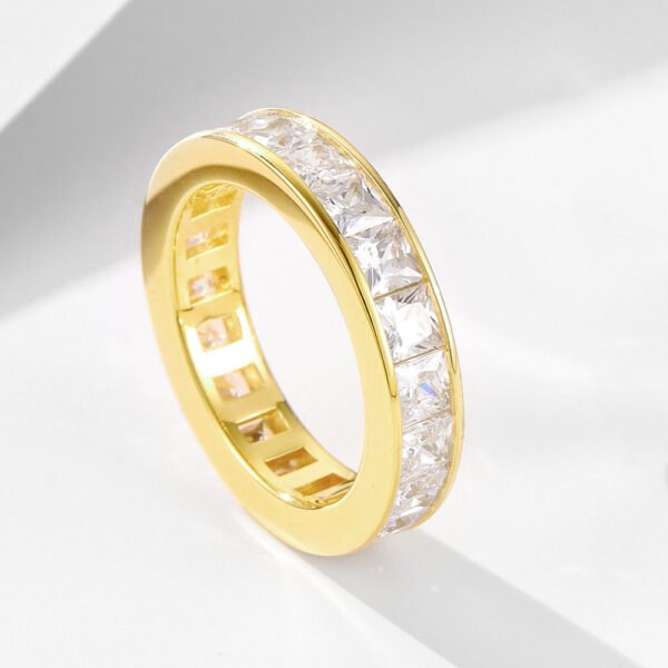 925 Silver Square Cubic Zirconia Ring