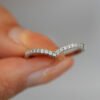 925 Silver Moissanite V Shaped Ring