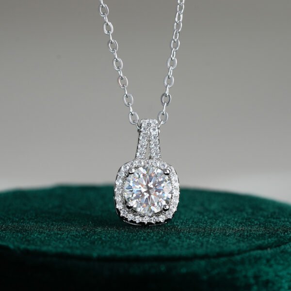 925 Sterling Silver 1ct Moissanite Necklace