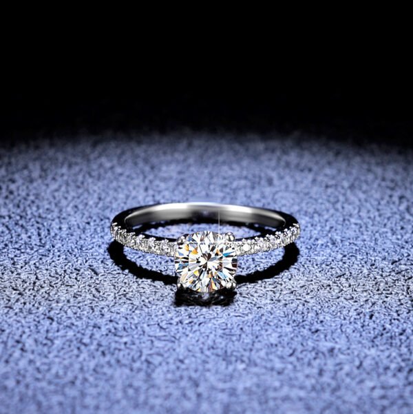 925 Silver 1ct 2ct 3ct Moissanite Ring
