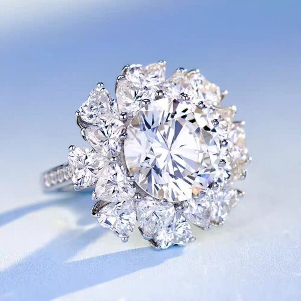 925 Sterling Silver 5ct Moissanite Wedding Ring