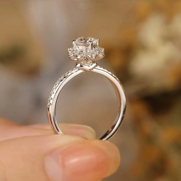 925 Sterling Silver 1ct Moissanite Ring