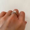 925 Sterling Silver 1ct Moissanite Ring