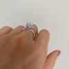925 Silver 1ct 2ct 3ct Moissanite Engagement Ring