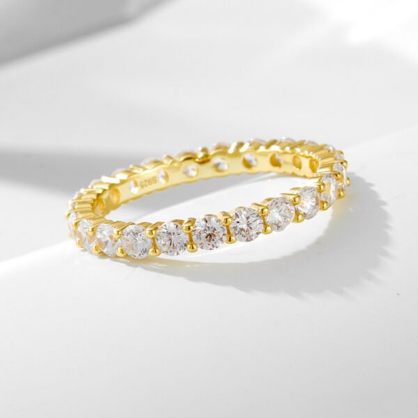 925 Silver Crushed Ice Cut Cubic Zirconia Ring Set