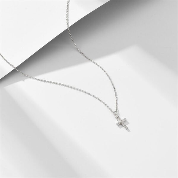 925 Silver Cubic Zirconia Cross Necklace