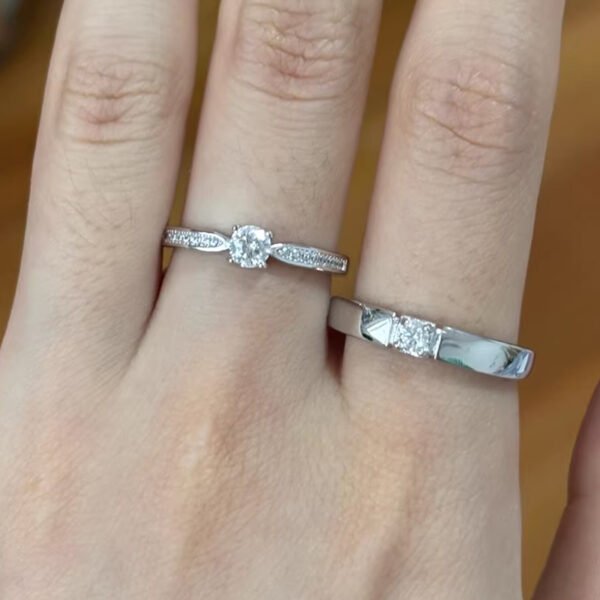 925 Sterling Silver 0.3ct Moissanite Ring