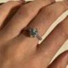 925 Sterling Silver 0.5ct Moissanite Ring