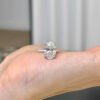 925 Sterling Silver 5ct Oval Cut Moissanite Ring