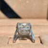 925 Silver 13x20mm Oval Zircon Engagement Ring