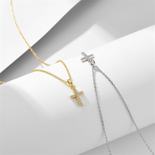 925 Silver Cubic Zirconia Cross Necklace