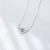 925 Silver Interlocking Hearts Necklace