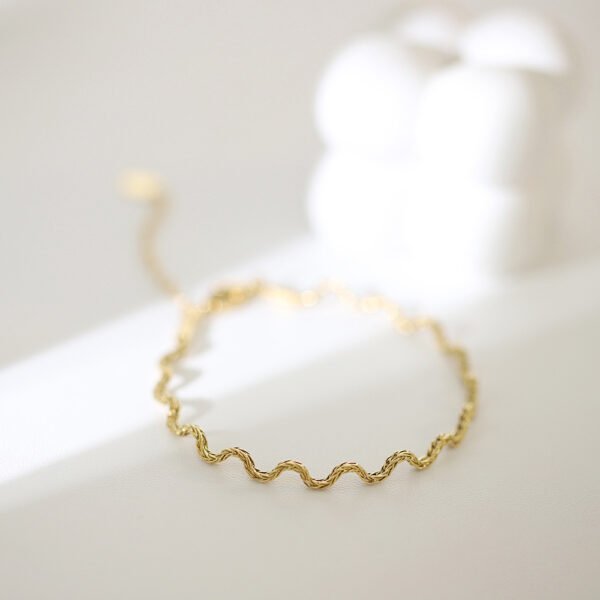 Stainless Steel Wave Choker Necklace