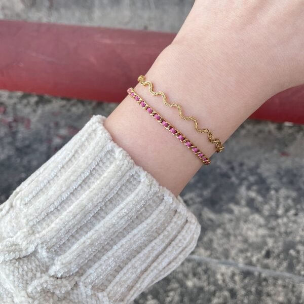 Stainless Steel Wave Choker Necklace