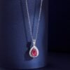 925 Silver Classic Pear Pendant Necklace