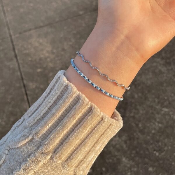 Stainless Steel Wave Choker Necklace