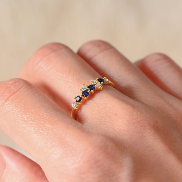 925 Silver Emerald Cubic Zirconia Ring