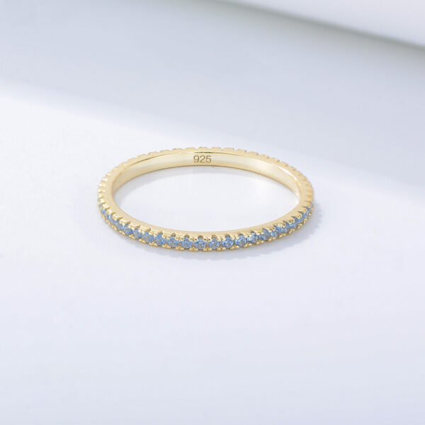 925 Silver 1.3mm Cubic Zirconia Delicate Ring