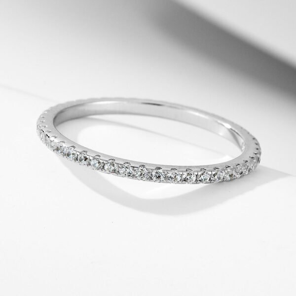 925 Silver Crushed Ice Cut Cubic Zirconia Engagement Ring Set