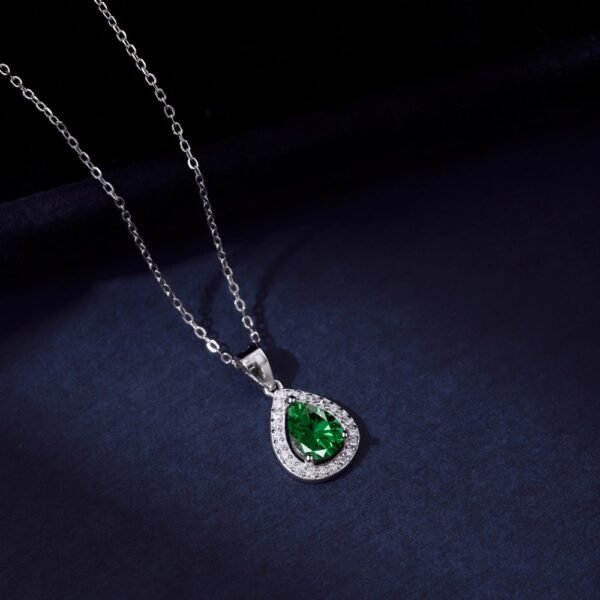 925 Silver Classic Pear Pendant Necklace