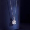 925 Silver Classic Pear Pendant Necklace