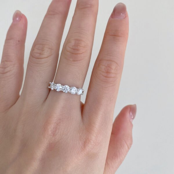 Moissanite 5 Stone Ring