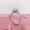 925 Silver 1ct 2ct Moissanite Engagement Ring