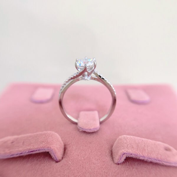 925 Sterling Silver 1ct Moissanite Ring