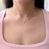 3/4/5mm Solitaire Necklace