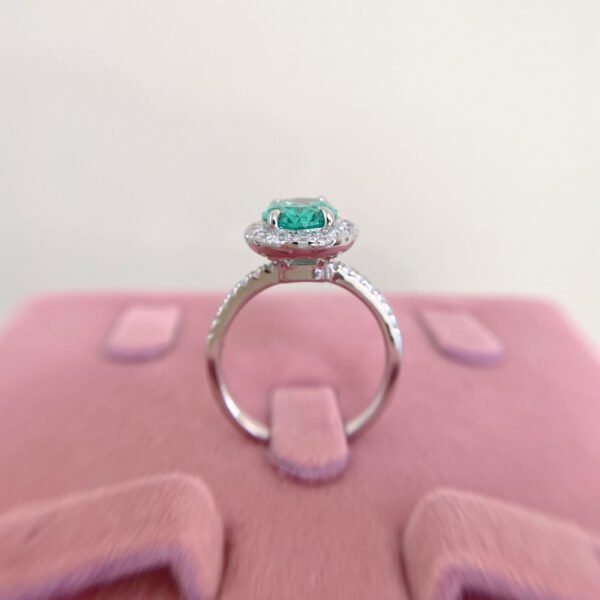 925 Silver Imitation Paraiba Tourmaline Ring