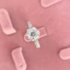 925 Sterling Silver 1ct 2ct Moissanite Engagement Ring