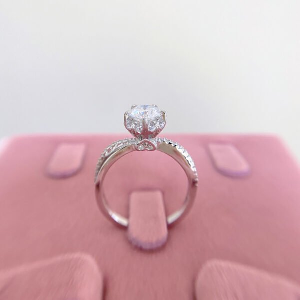 925 Sterling Silver 1ct Moissanite Wedding Ring