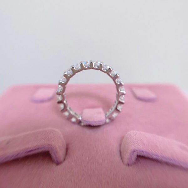 925 Sterling Silver 3mm Moissanite Ring