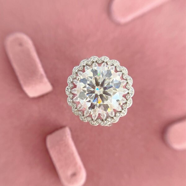 925 Sterling Silver 5 Carat Moissanite Ring