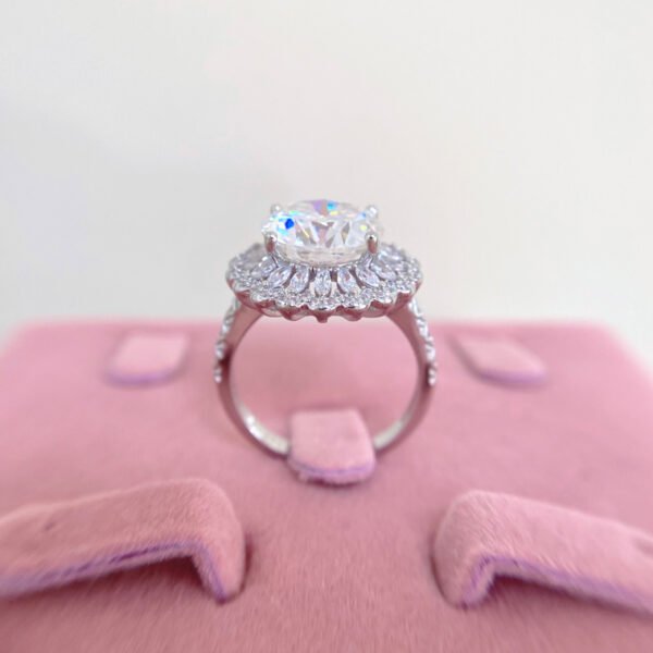 925 Sterling Silver 5 Carat Moissanite Ring
