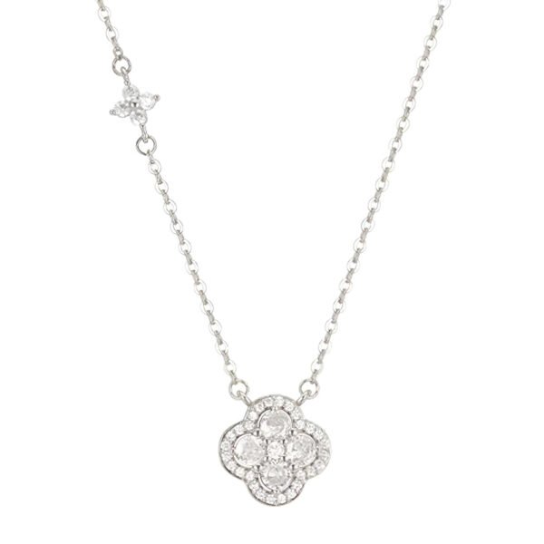 cz four leaf clover necklace
