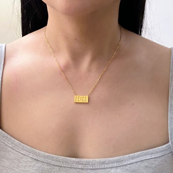 Stainless Steel 11:11 Pendant Necklace