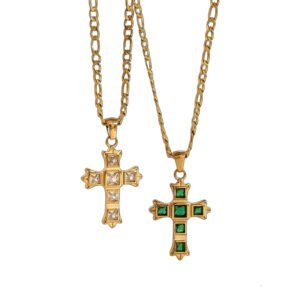 Zirconia Cross Necklace