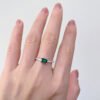 925 Sterling Silver Emerald Dainty Ring