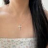 Moissanite Cross Pendant Necklace