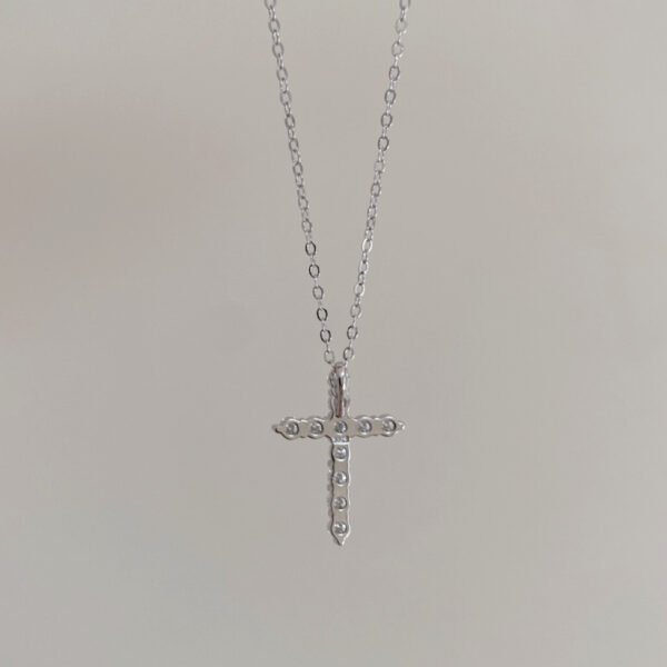 Moissanite Cross Pendant Necklace