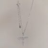 Moissanite Cross Pendant Necklace