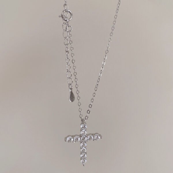Moissanite Cross Pendant Necklace