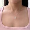 Zirconia Pear Dainty Necklace