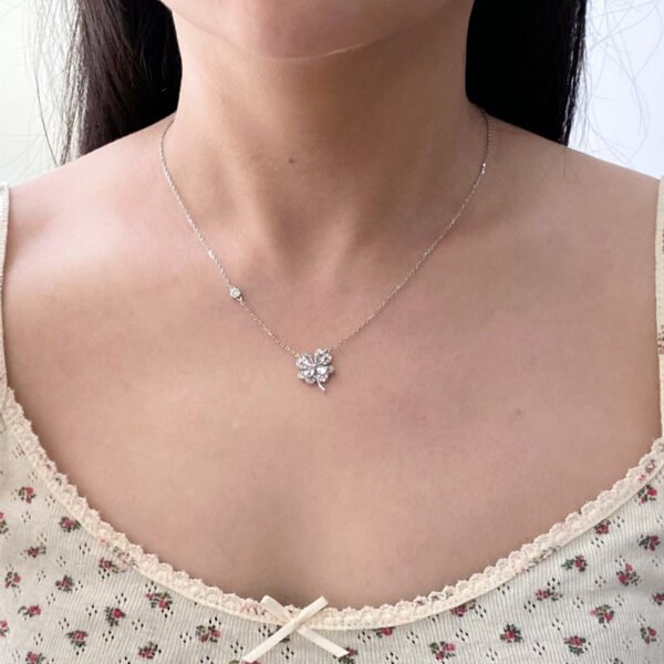 925 Sterling Silver Clover Necklace