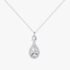 pear cz necklace