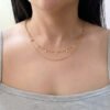 Stainless Steel 18K Gold Plated Double Layer Necklace