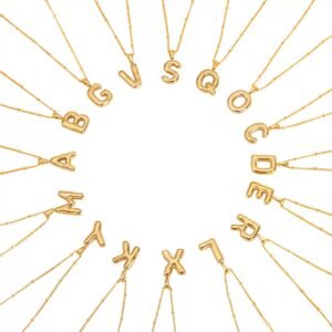Bubble Initial Necklace
